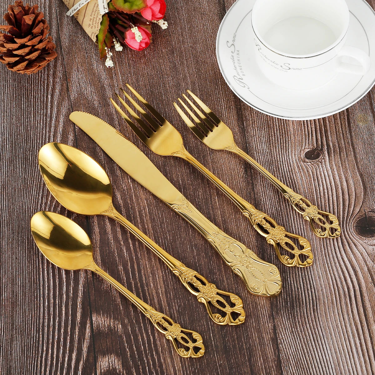 Retro Royal Western Tableware Cutlery Set