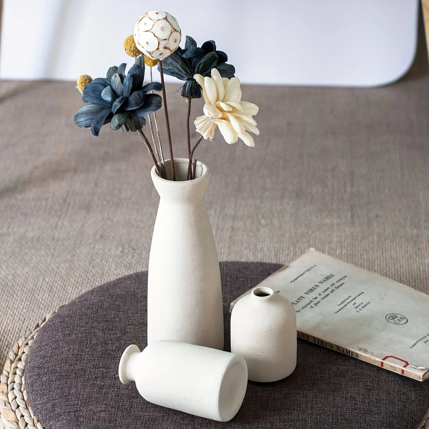 Distressed Ceramic Vases , Modern Bohemian Farmhouse