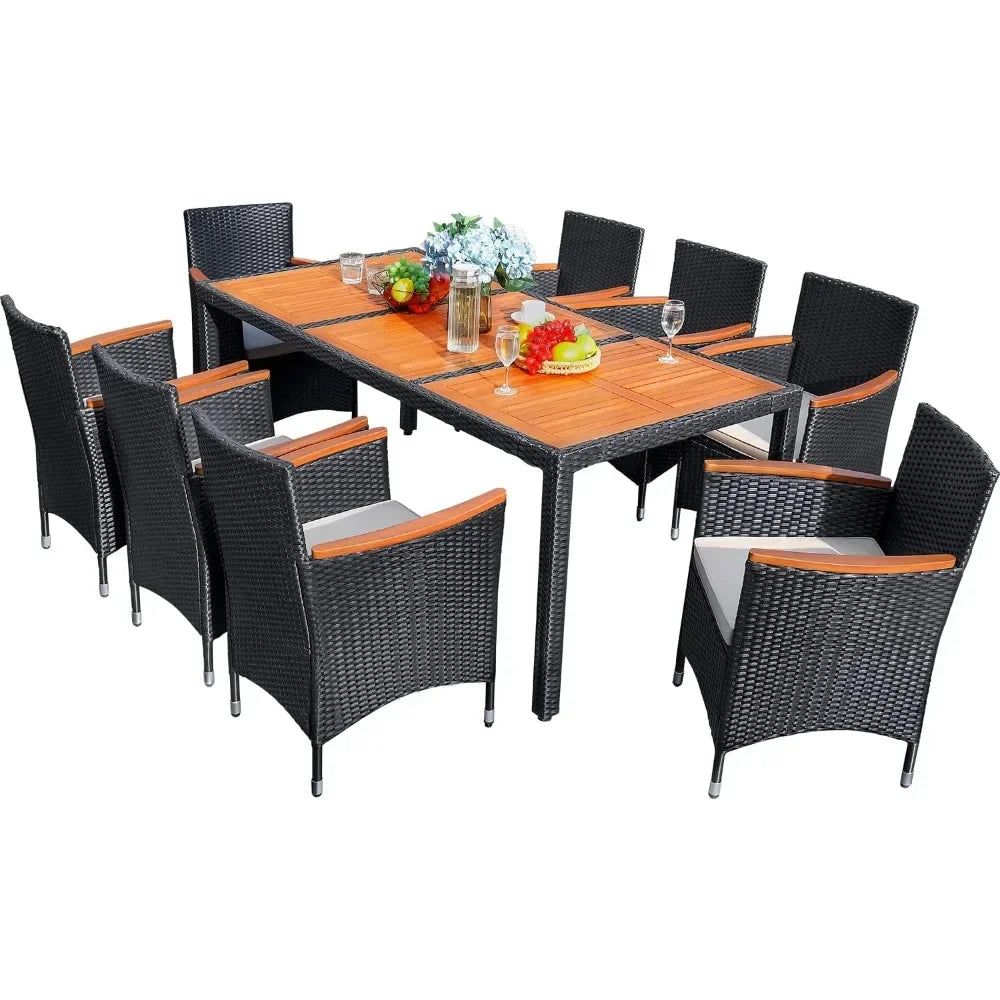 Patio Dining Set with Acacia Wood Table