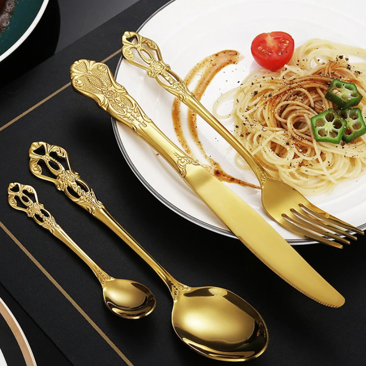 Retro Royal Western Tableware Cutlery Set