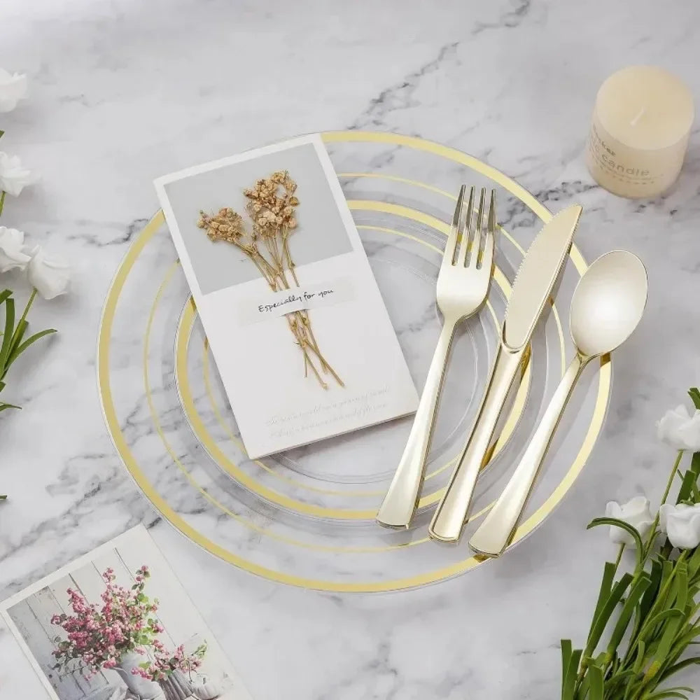 Plastic Dinnerware Set , for Party, Wedding, Anniversary