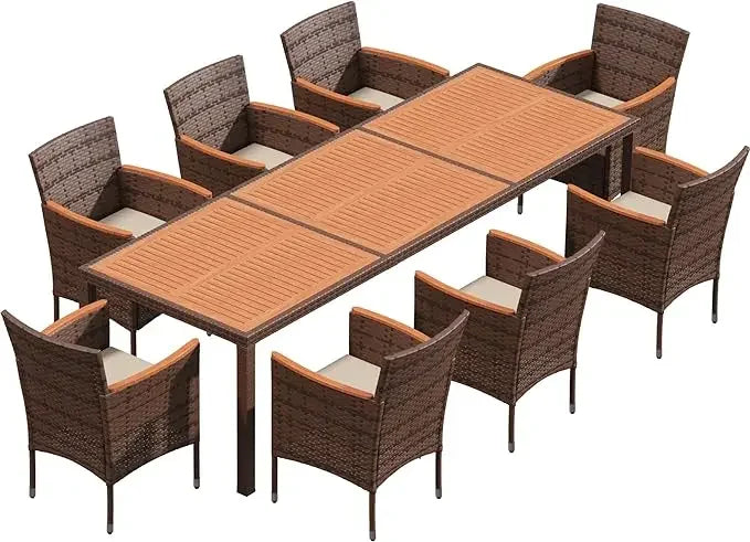 Patio Dining Set with Acacia Wood Table
