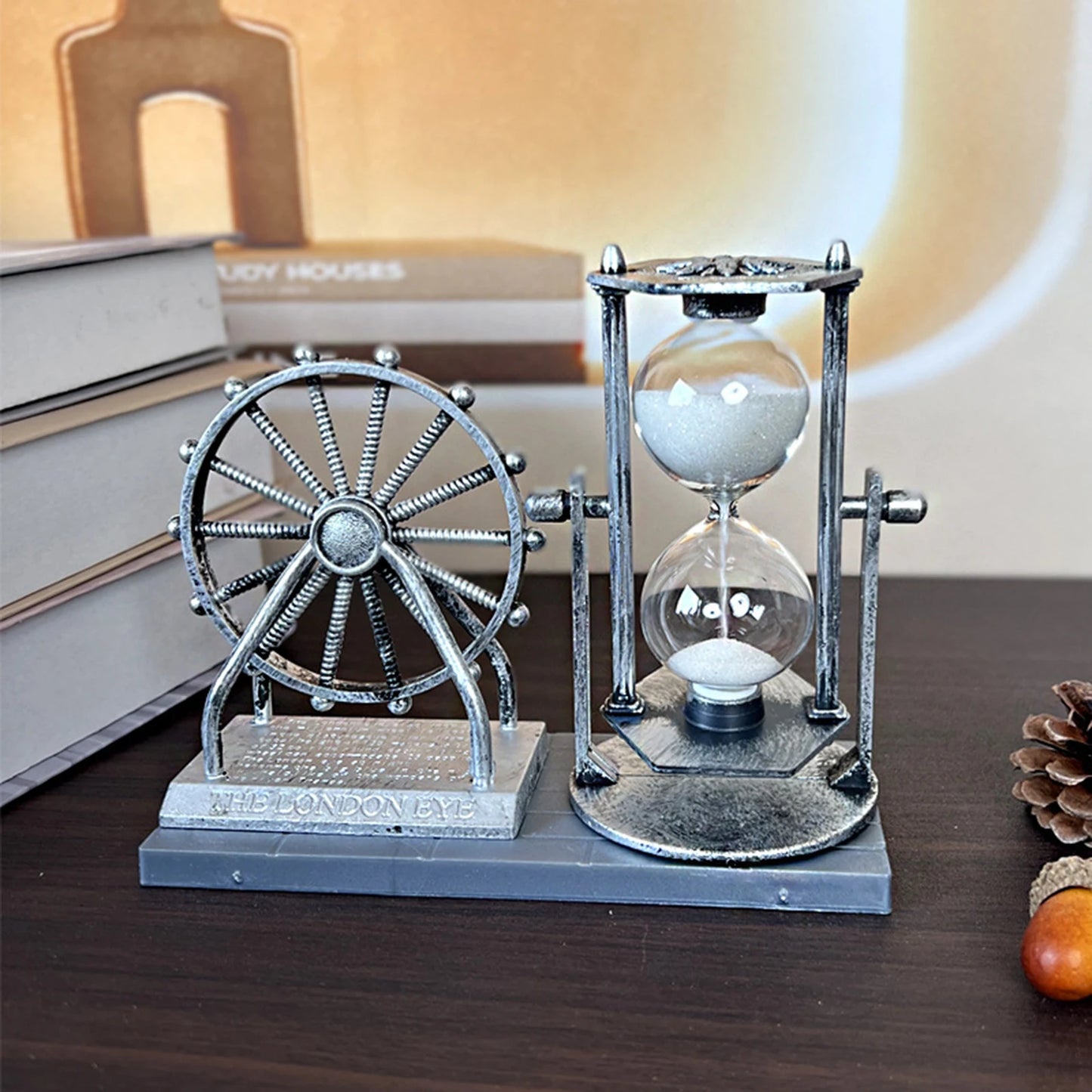 Vintage Ferris Wheel Statue Hourglass Sand Clock