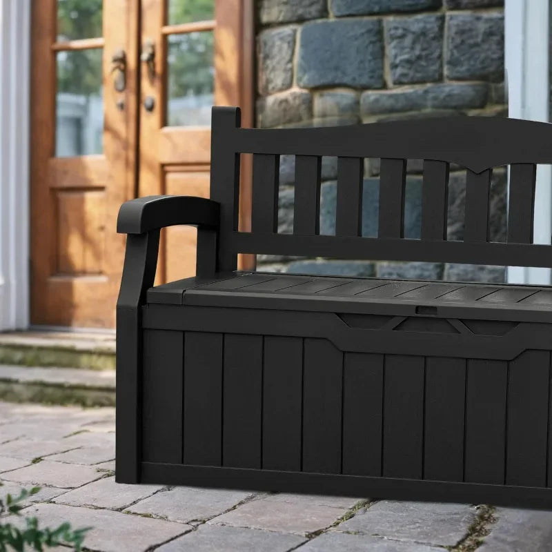 80 Gallon Storage Bench Deck Box with Cushions,