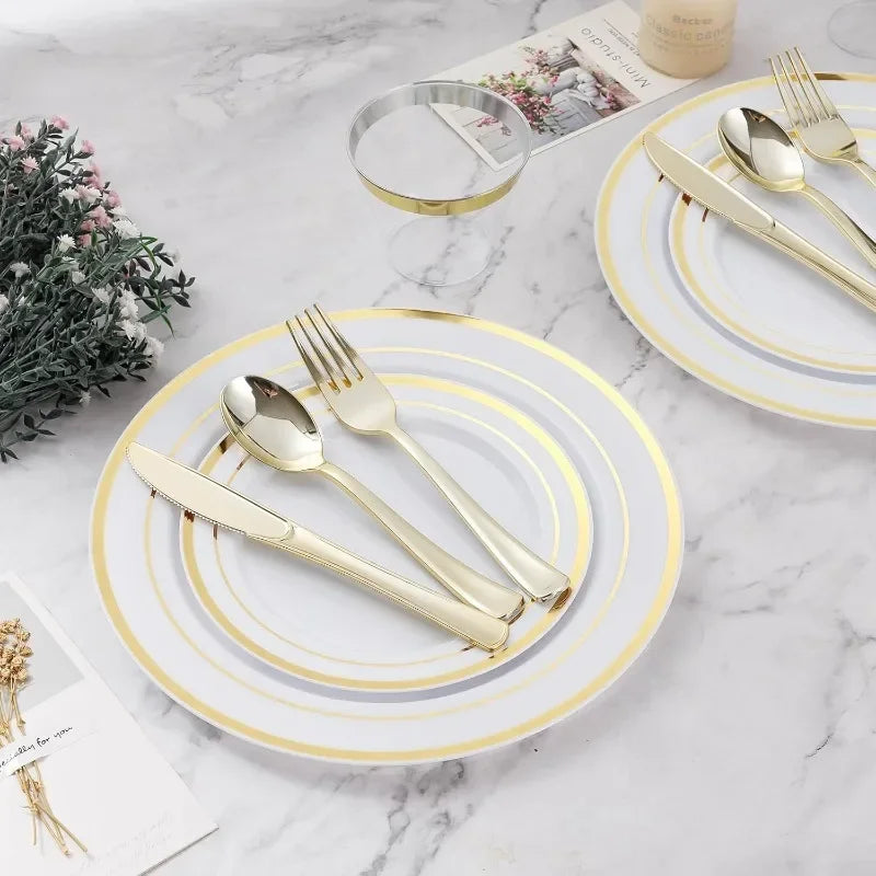 Plastic Dinnerware Set , for Party, Wedding, Anniversary