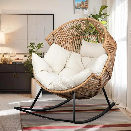 Wicker Egg Chair, Lounge Chair for Outdoor, Indoor