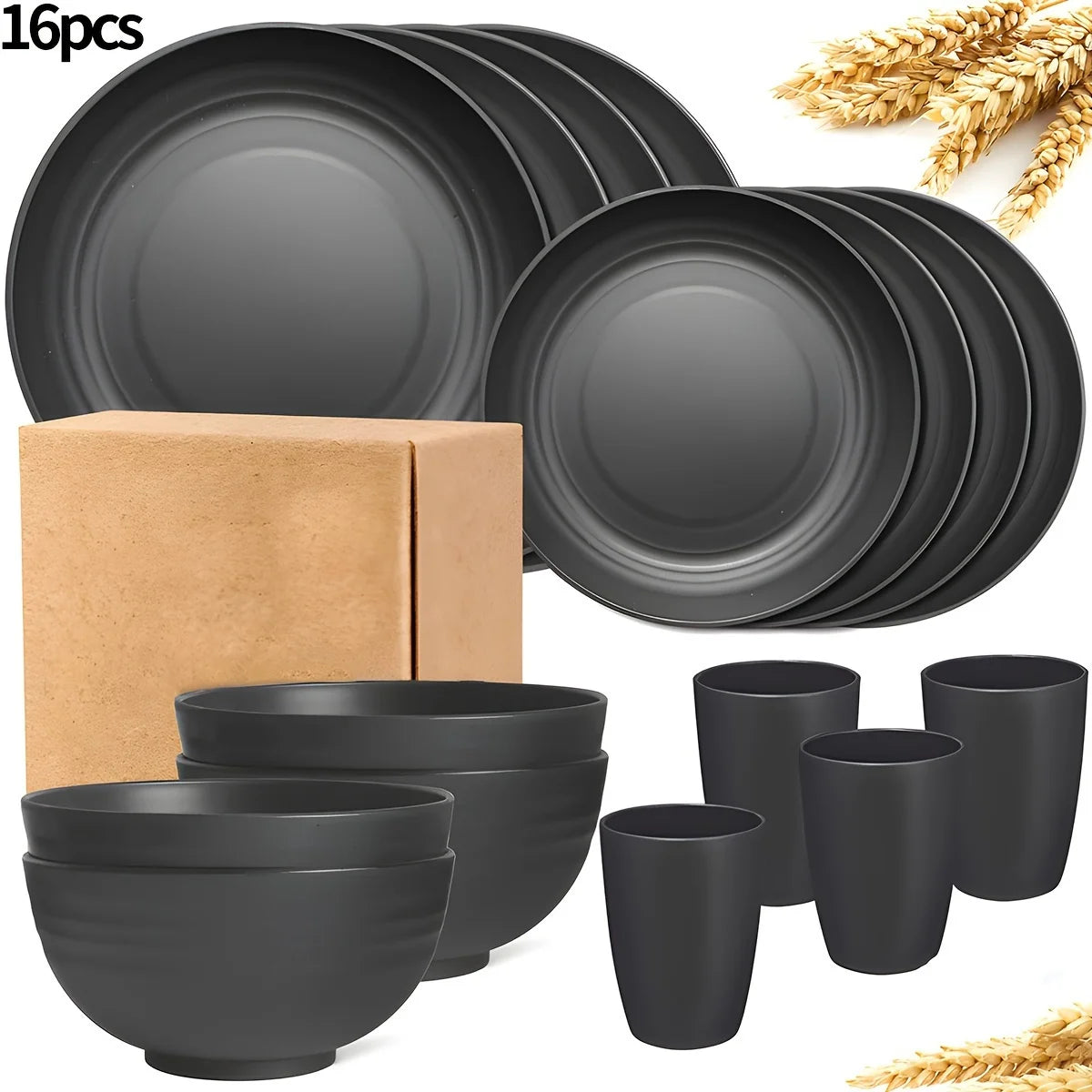 Tableware Set, Include Plates, Bowls, and Cups.