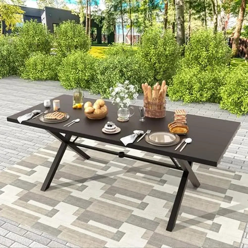 Outdoor Dining Set with Swivel Chairs