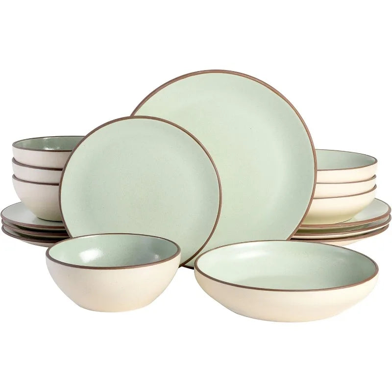 Contempo Classic Double Bowl Dinnerware Set,