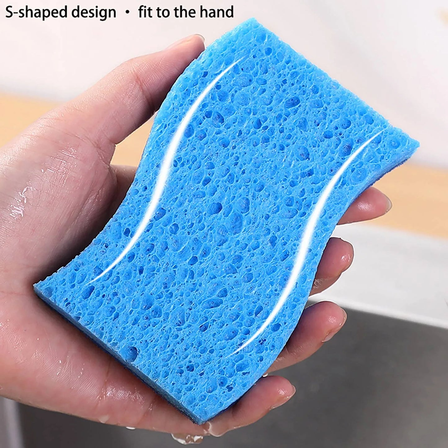 Compressed Wood Pulp Dishwashing Sponges