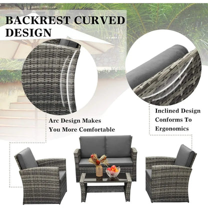 Outdoor Patio Wicker Furniture Chair with Cushion