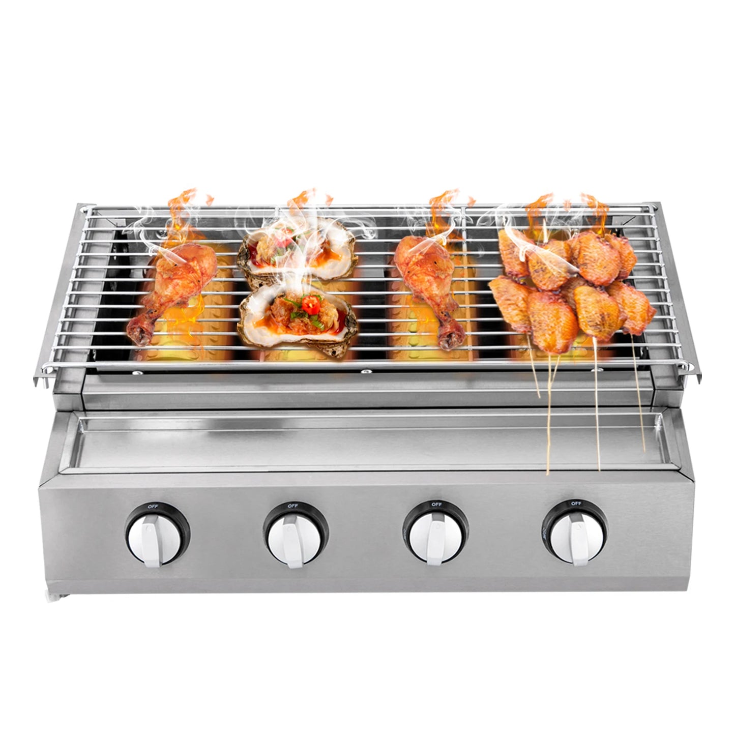Stainless Steel Gas BBQ Grill with 4 Burner