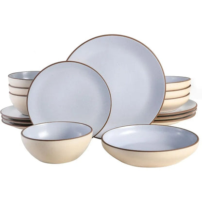 Contempo Classic Double Bowl Dinnerware Set,