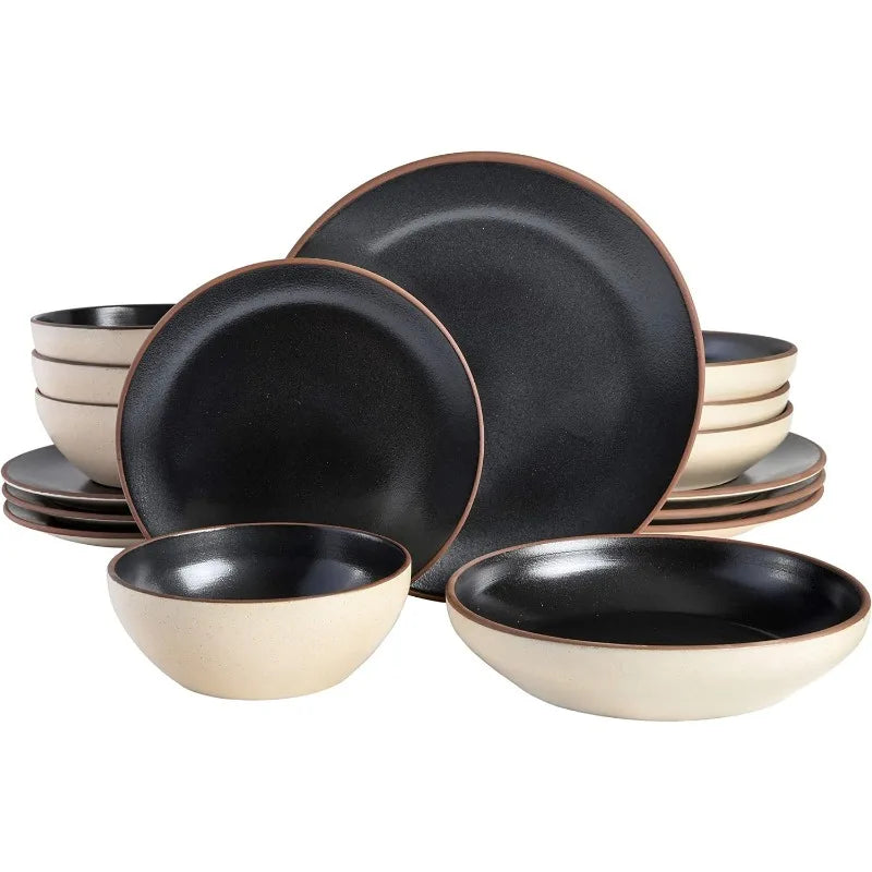 Contempo Classic Double Bowl Dinnerware Set,