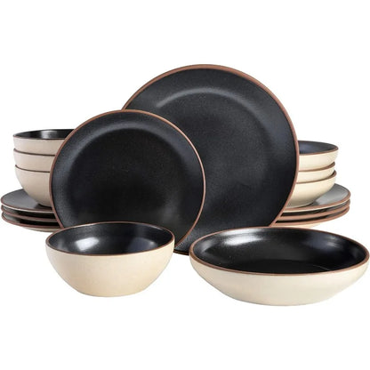 Contempo Classic Double Bowl Dinnerware Set,