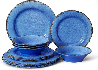 Vintage White Melamine Dinnerware, Outdoor / Indoor