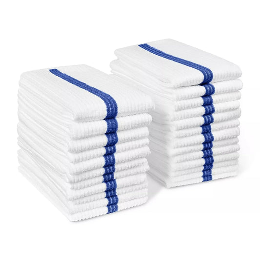 Bar/kitchen towels with super-fiber stripes