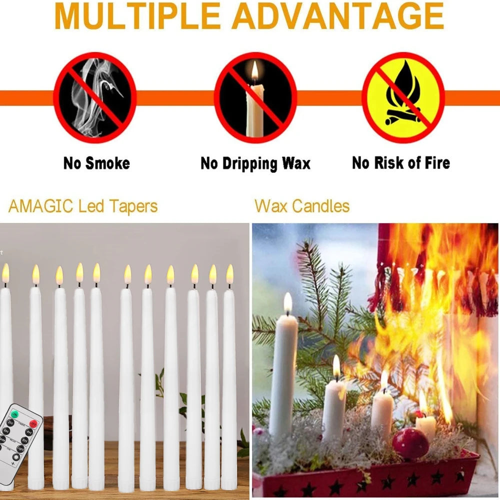 Flameless LED Flickering Candle Battery Operated