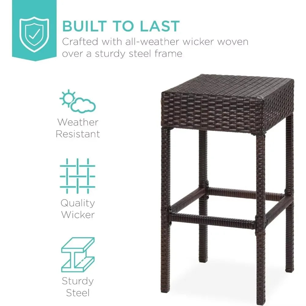 Outdoor Wicker Bar Table Set