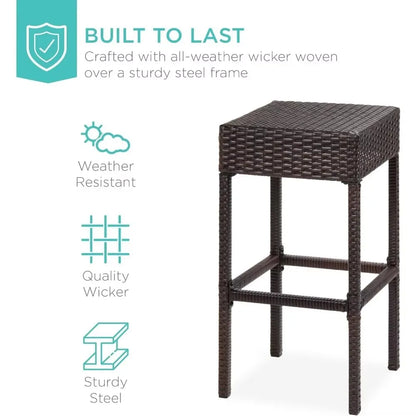 Outdoor Wicker Bar Table Set