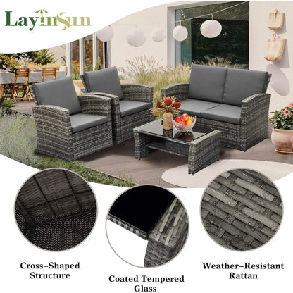Outdoor Patio Wicker Furniture Chair with Cushion