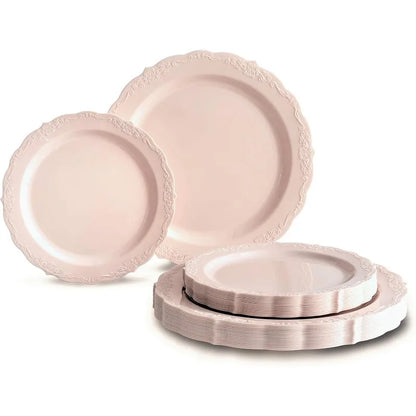 Vintage Wedding Plastic Plates & cutlery