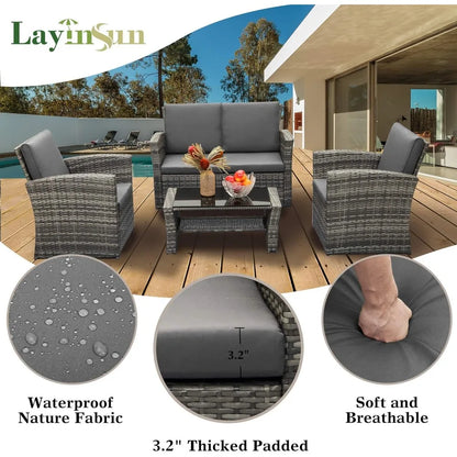 Outdoor Patio Wicker Furniture Chair with Cushion