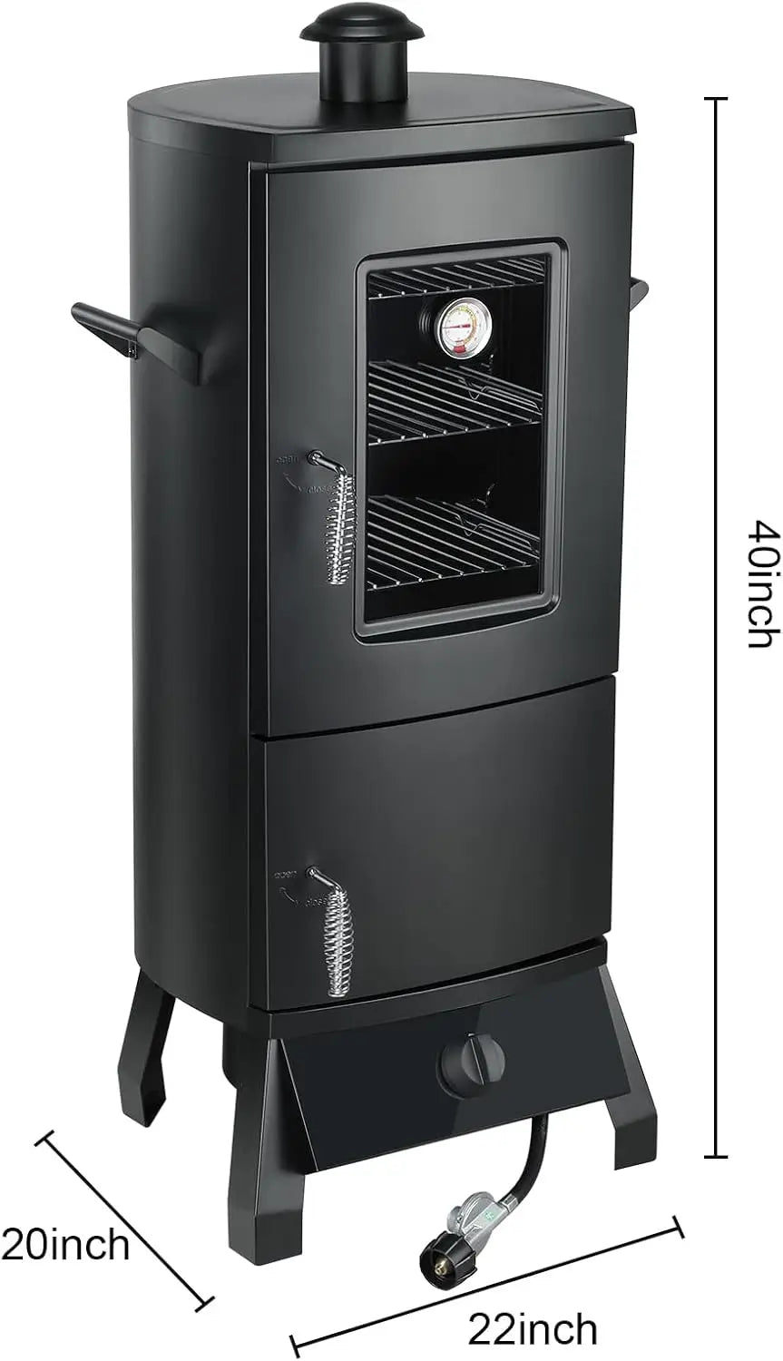 Vertical Propane Smoker with Temperature Control