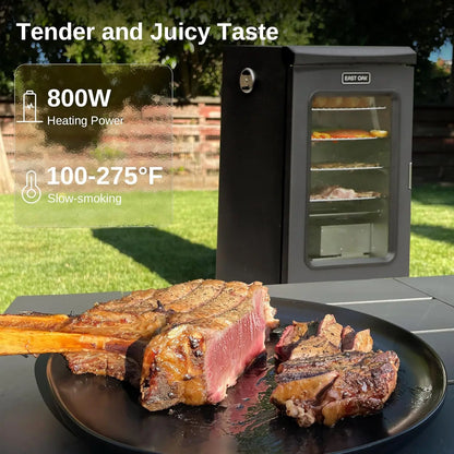 Electric Outdoor Smoker with Meat Thermometer, with Remote