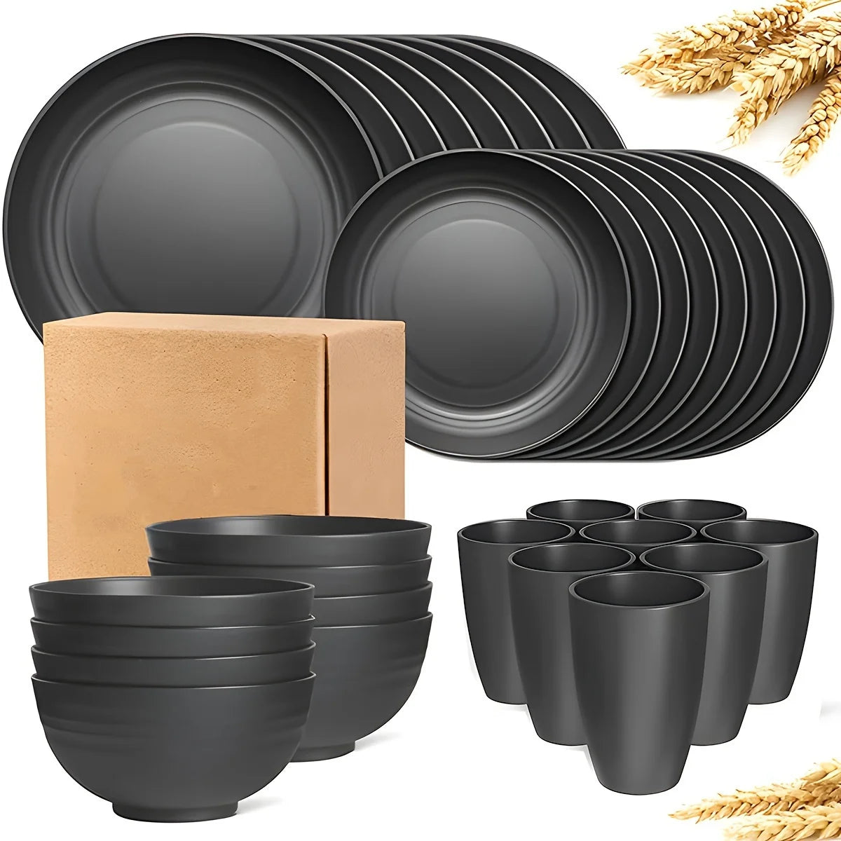 Tableware Set, Include Plates, Bowls, and Cups.