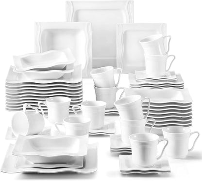 Ivory White Porcelain Dinnerware Sets