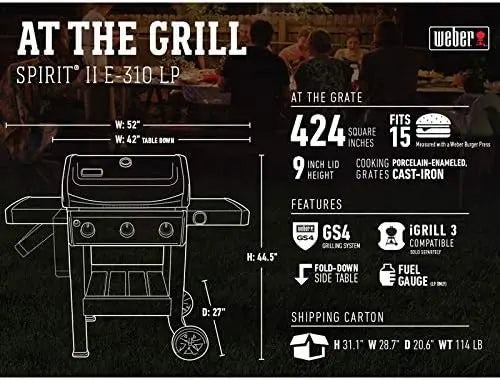 3-Burner Liquid Propane Grill