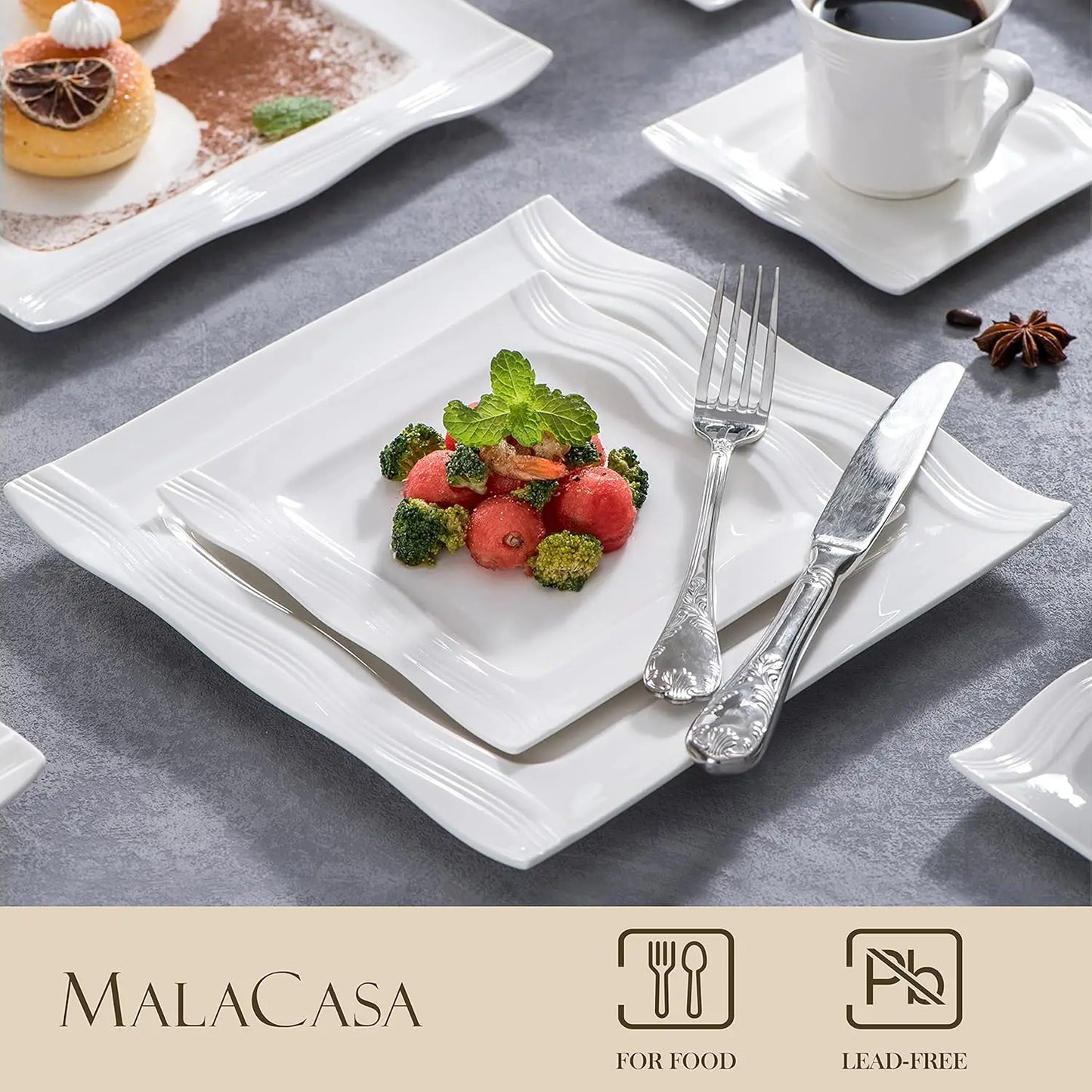 Ivory White Porcelain Dinnerware Sets