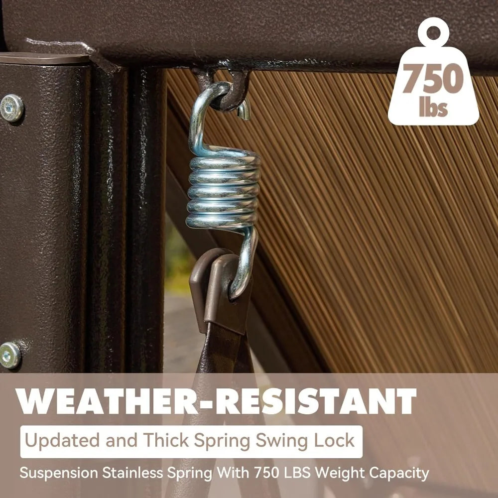 Outdoor Porch Swing with Hardtop