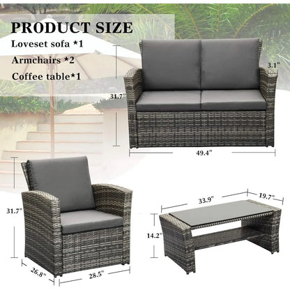 Outdoor Patio Wicker Furniture Chair with Cushion