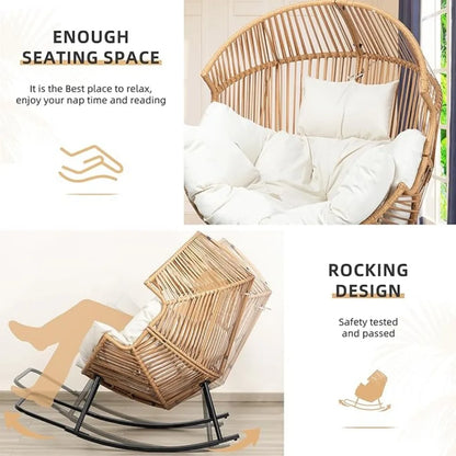 Wicker Egg Chair, Lounge Chair for Outdoor, Indoor