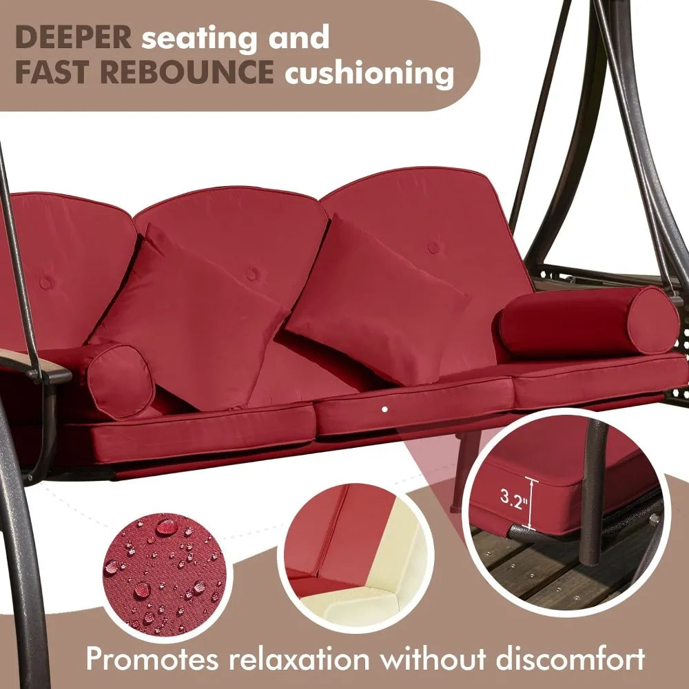 Outdoor Porch Swing with Hardtop