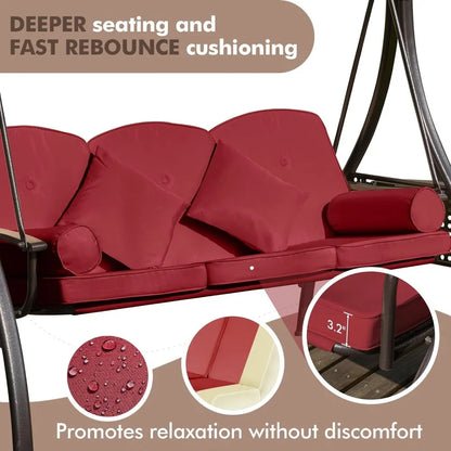 Outdoor Porch Swing with Hardtop