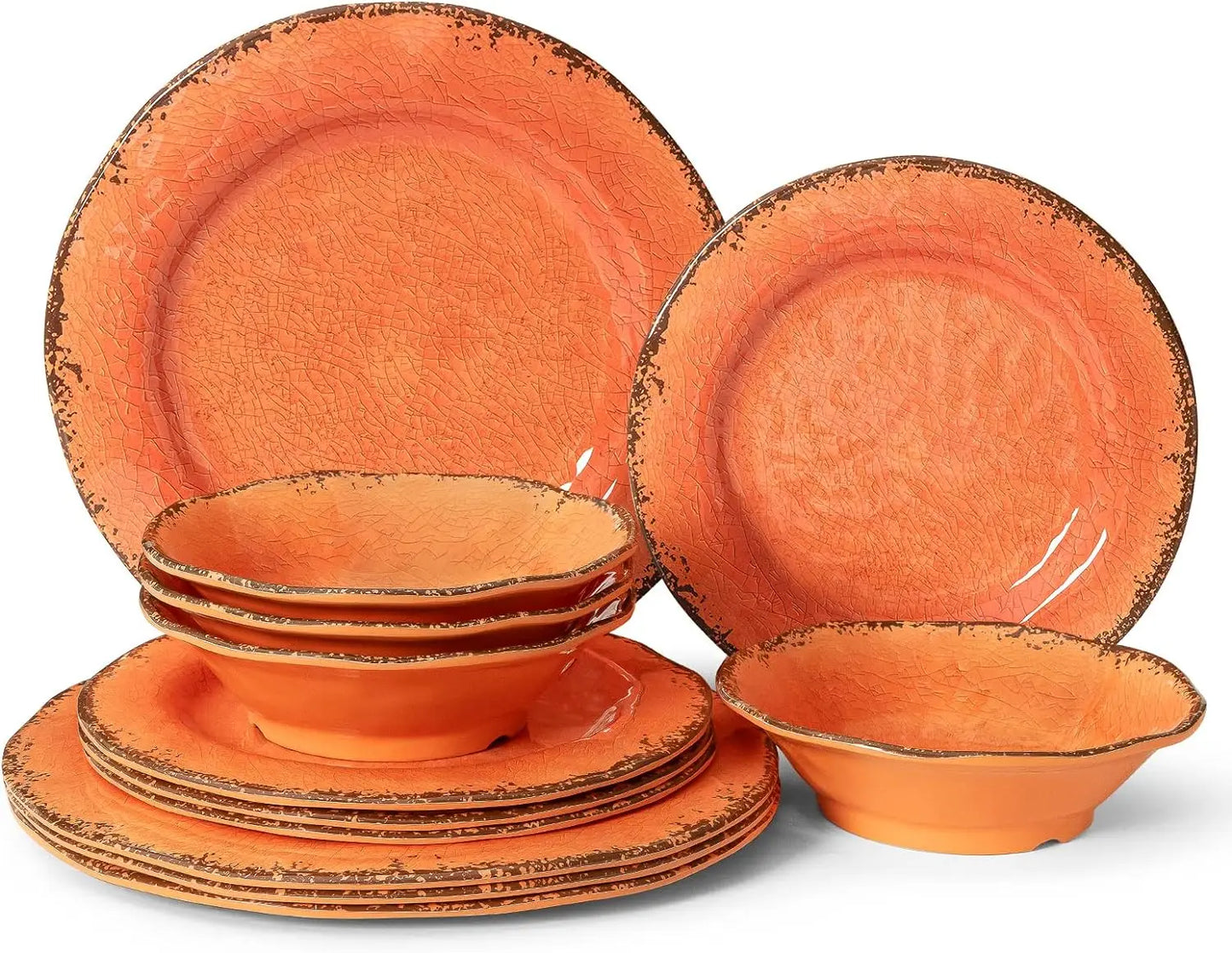 Vintage White Melamine Dinnerware, Outdoor / Indoor