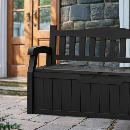 80 Gallon Storage Bench Deck Box with Cushions,