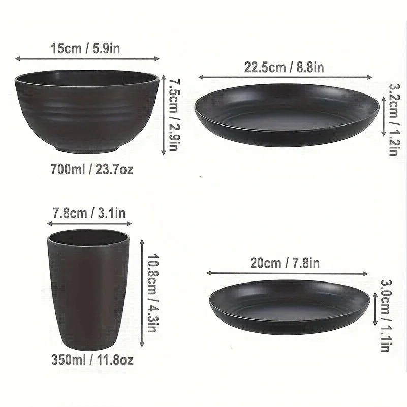 Tableware Set, Include Plates, Bowls, and Cups.