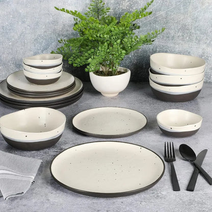 Contempo Classic Double Bowl Dinnerware Set,