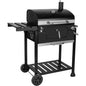 24-Inch Charcoal Grill with Foldable Side Table